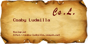 Csaby Ludmilla névjegykártya