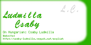 ludmilla csaby business card